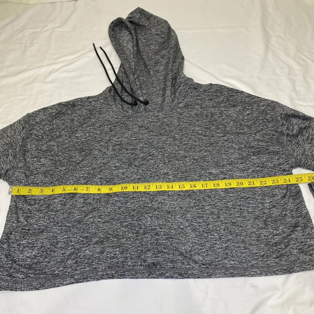 Athleta Uptempo Hoodie Cropped Length Top Long Sleeves Medium - Picture 3 of 5